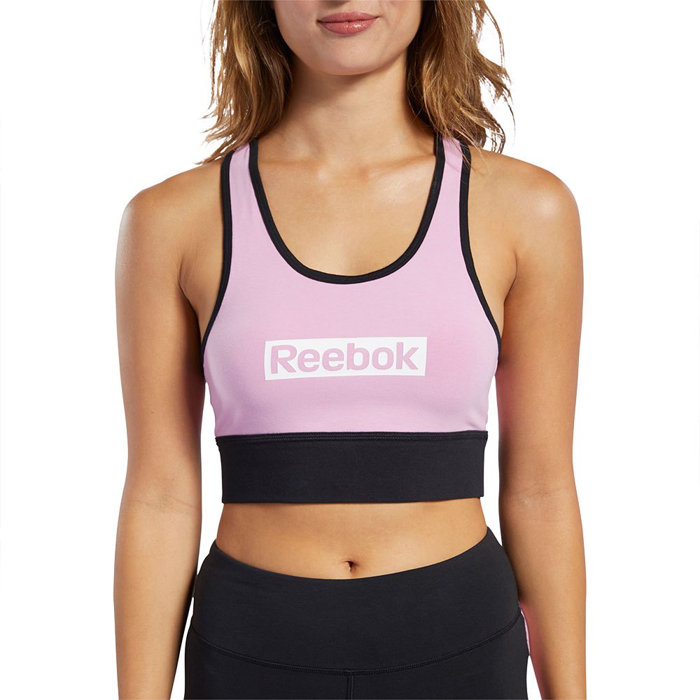 Sport Bra Reebok Bralette Linear Rosa